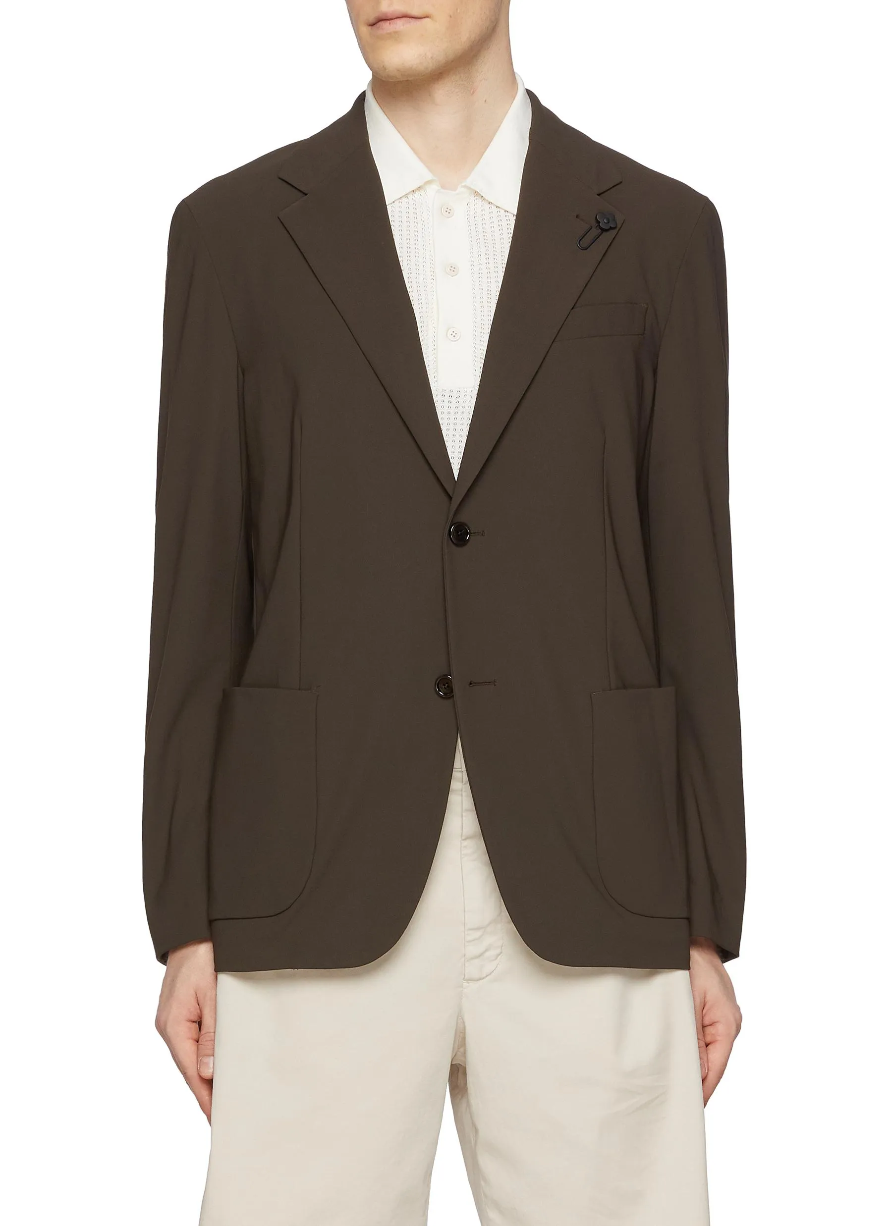 -----------LARDINI ---- ------------ ----Notch Lapel Single Breasted Blazer --