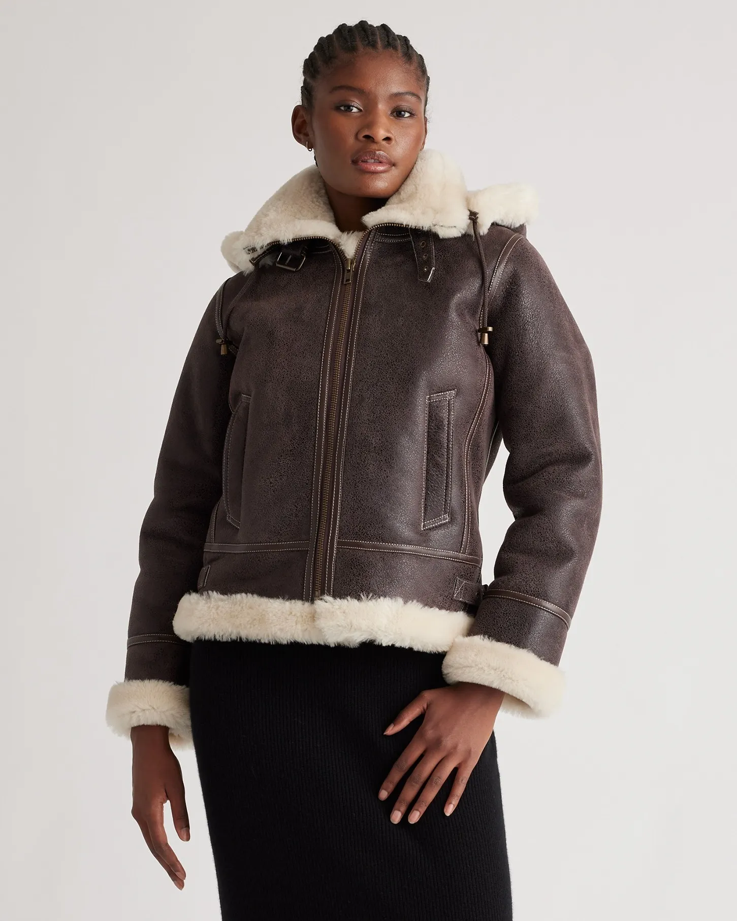 100% Shearling Bomber Jacket