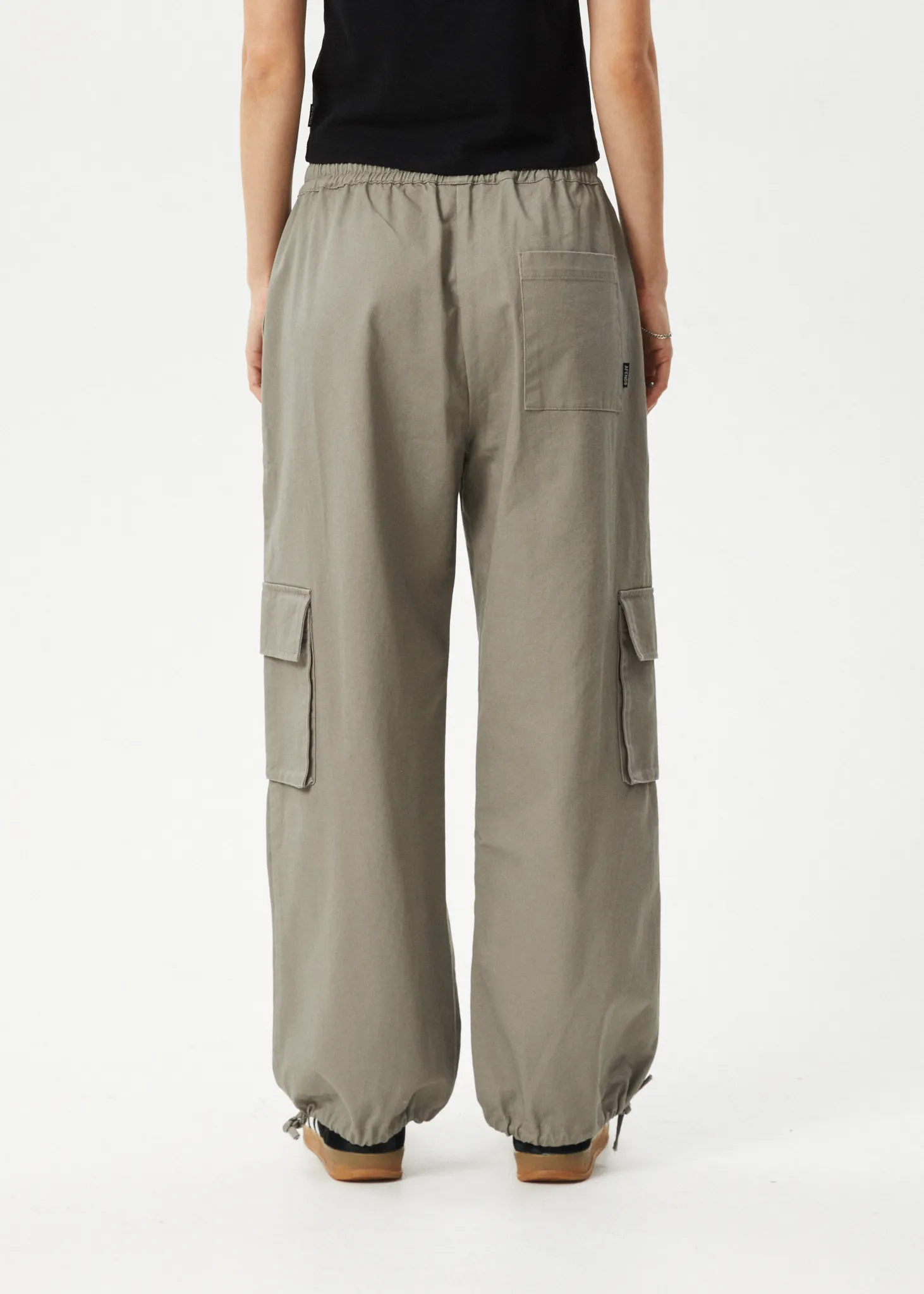 AFENDS Womens Tasman - Cargo Pants - Grey Olive