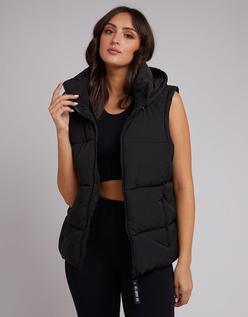 All About Eve Remi Luxe Puffer Vest - Black