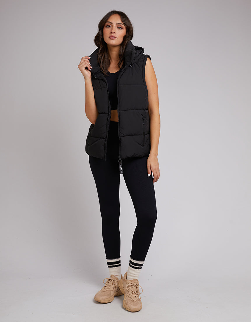 All About Eve Remi Luxe Puffer Vest - Black