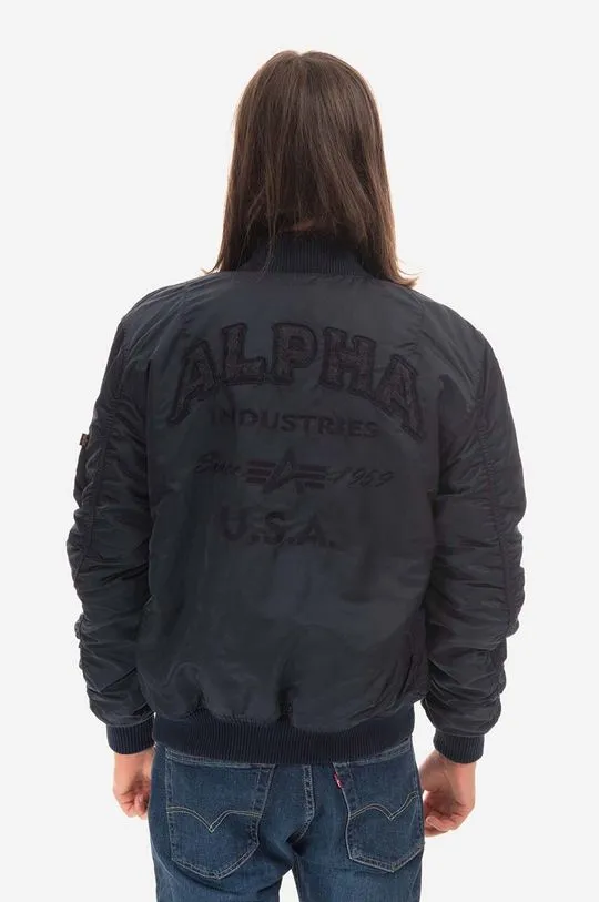 Alpha Industries bomber jacket MA-1 VF Authentic Overdyed menﾒs navy blue color