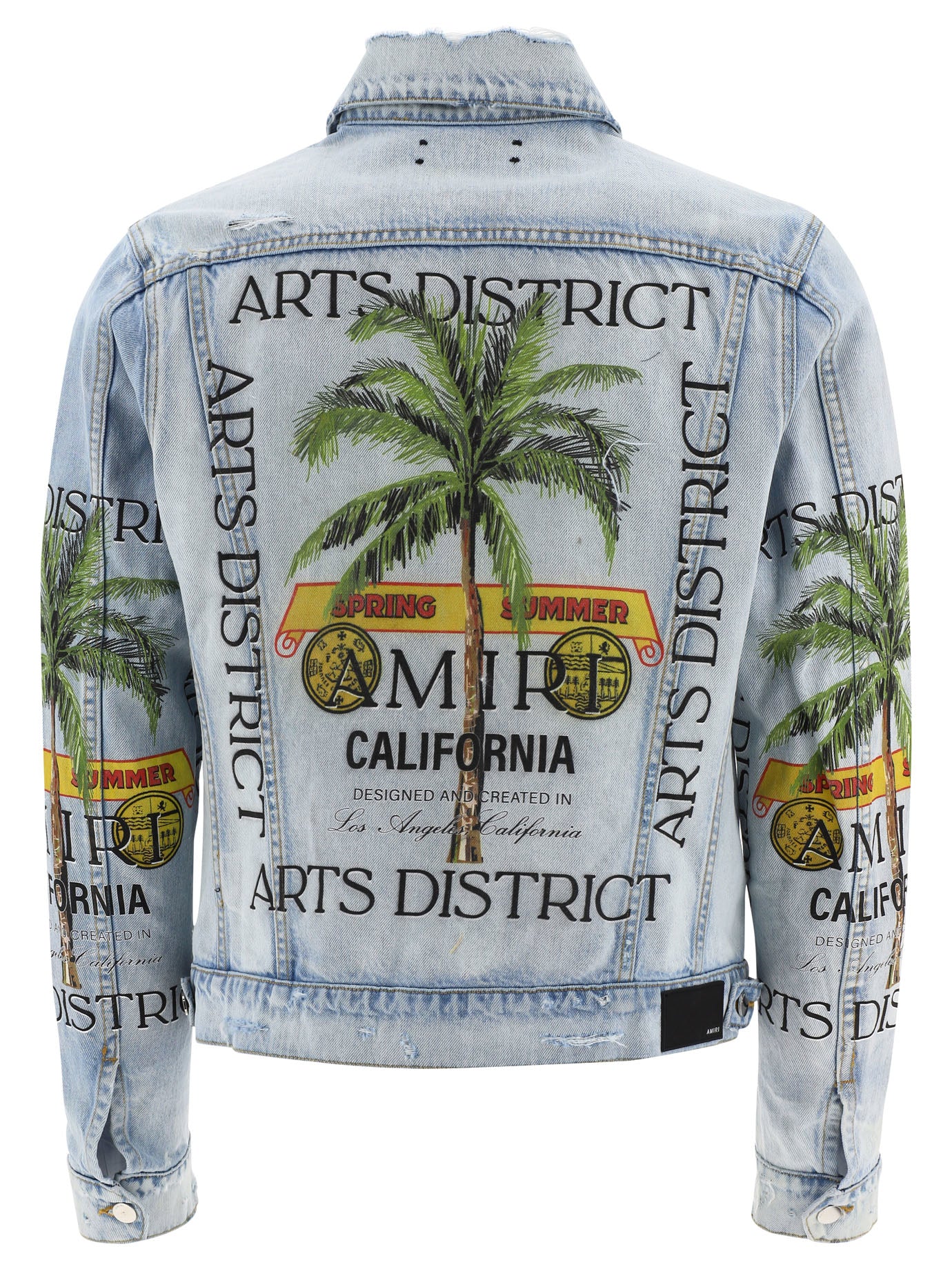 Amiri Logo Printed Denim Jacket