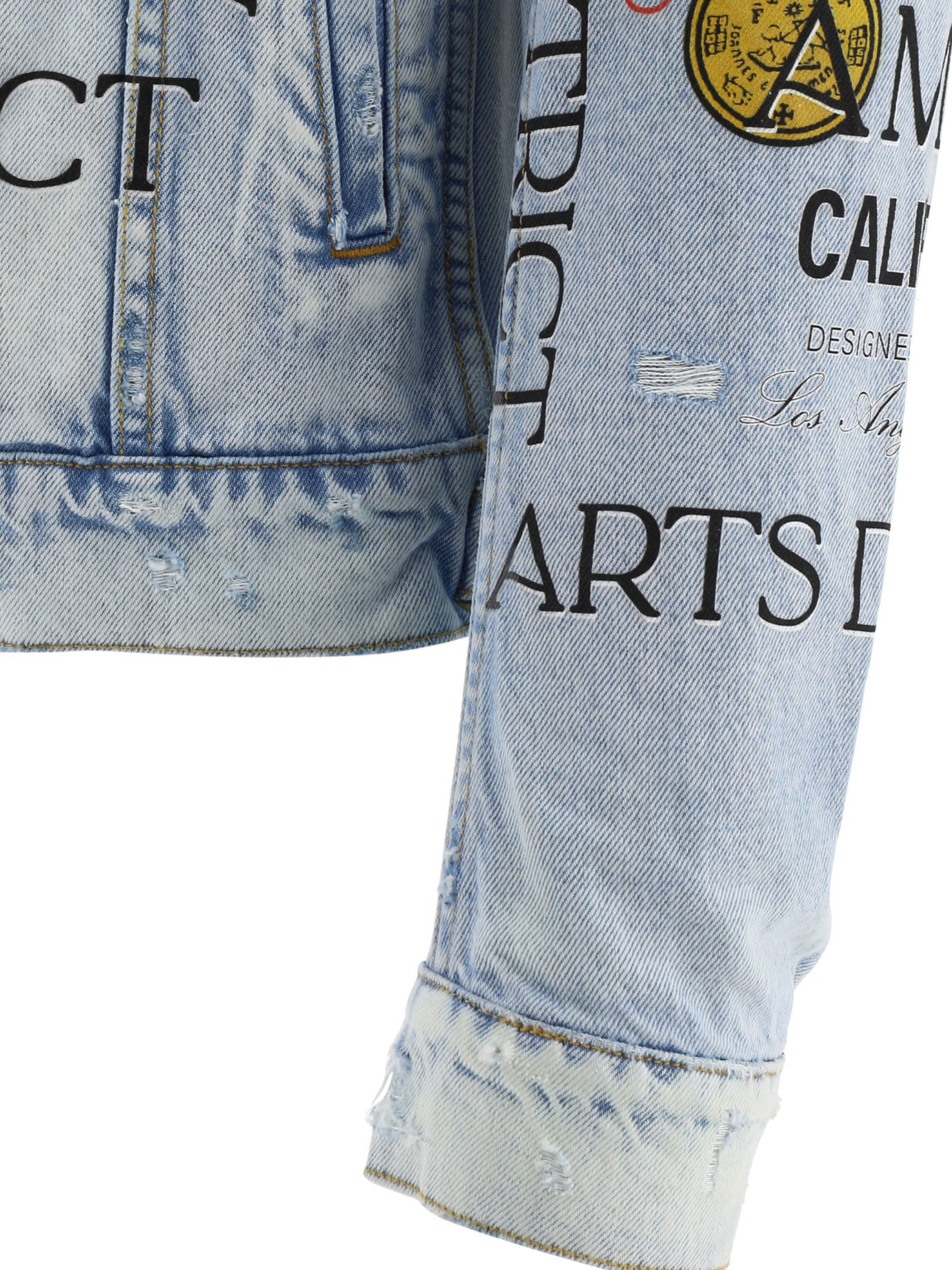 Amiri Logo Printed Denim Jacket