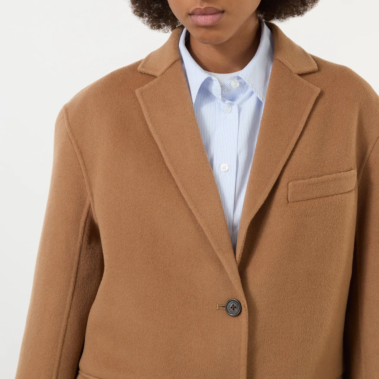 ANINE BING Quinn Single-Breasted Blazer - Camel