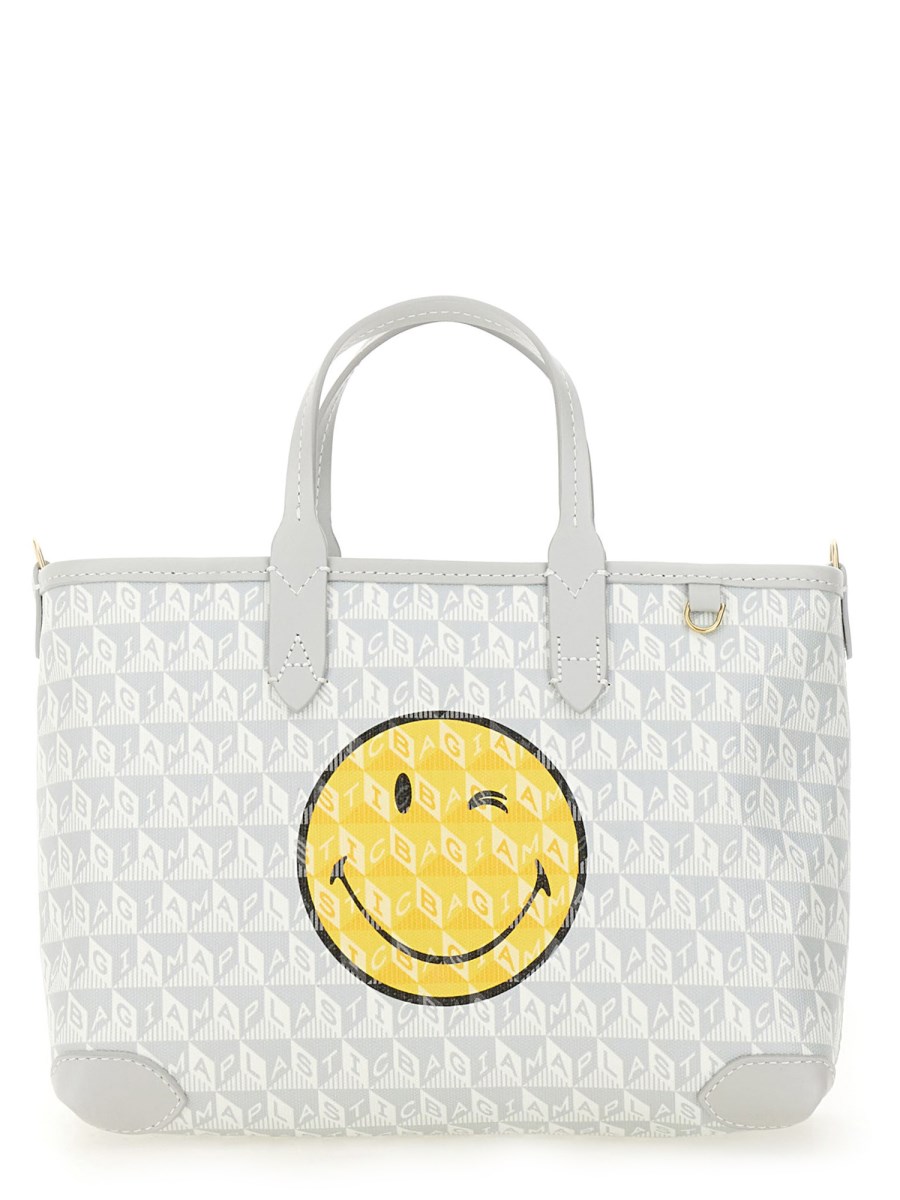 ANYA HINDMARCH    I AM A PLASTIC BAG WINK TOTE BAG XS