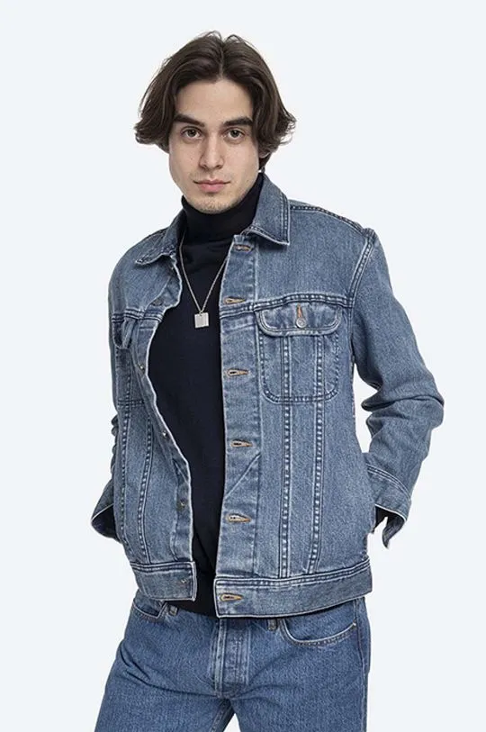 A.P.C. denim jacket Veste Jean Us men's navy blue color