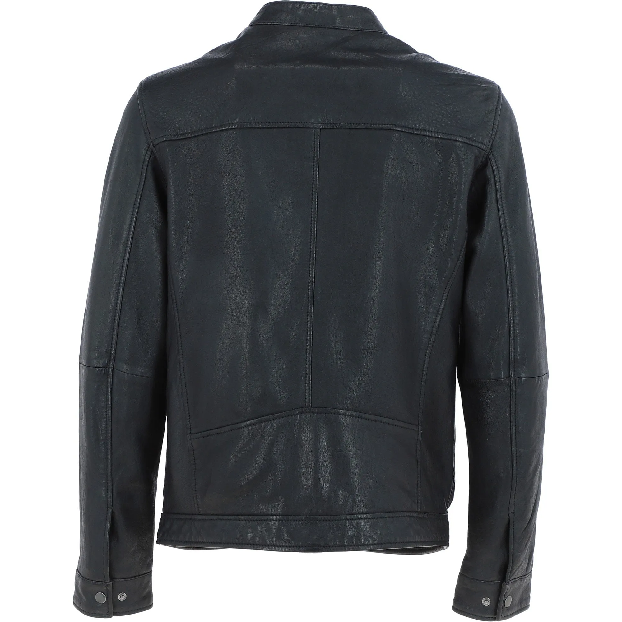 Ashwood Mens Leather Biker Jacket Black: AMJ-3