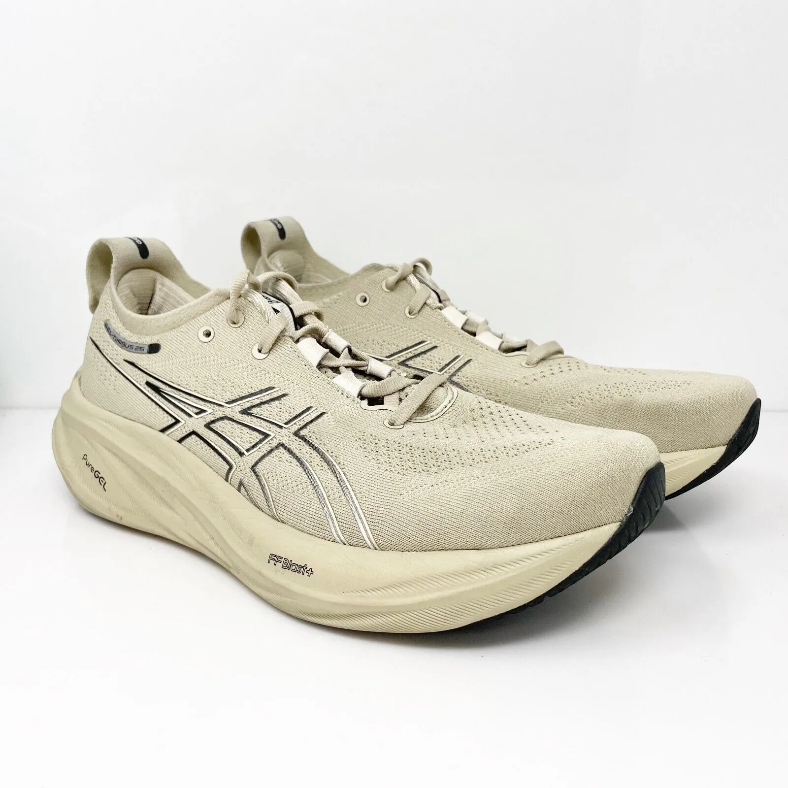 Asics Mens Gel Nimbus 26 1011B794 Beige Running Shoes Sneakers Size 8.5