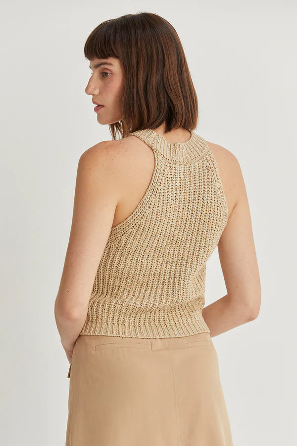 AUDREY KNIT HALTER TANK