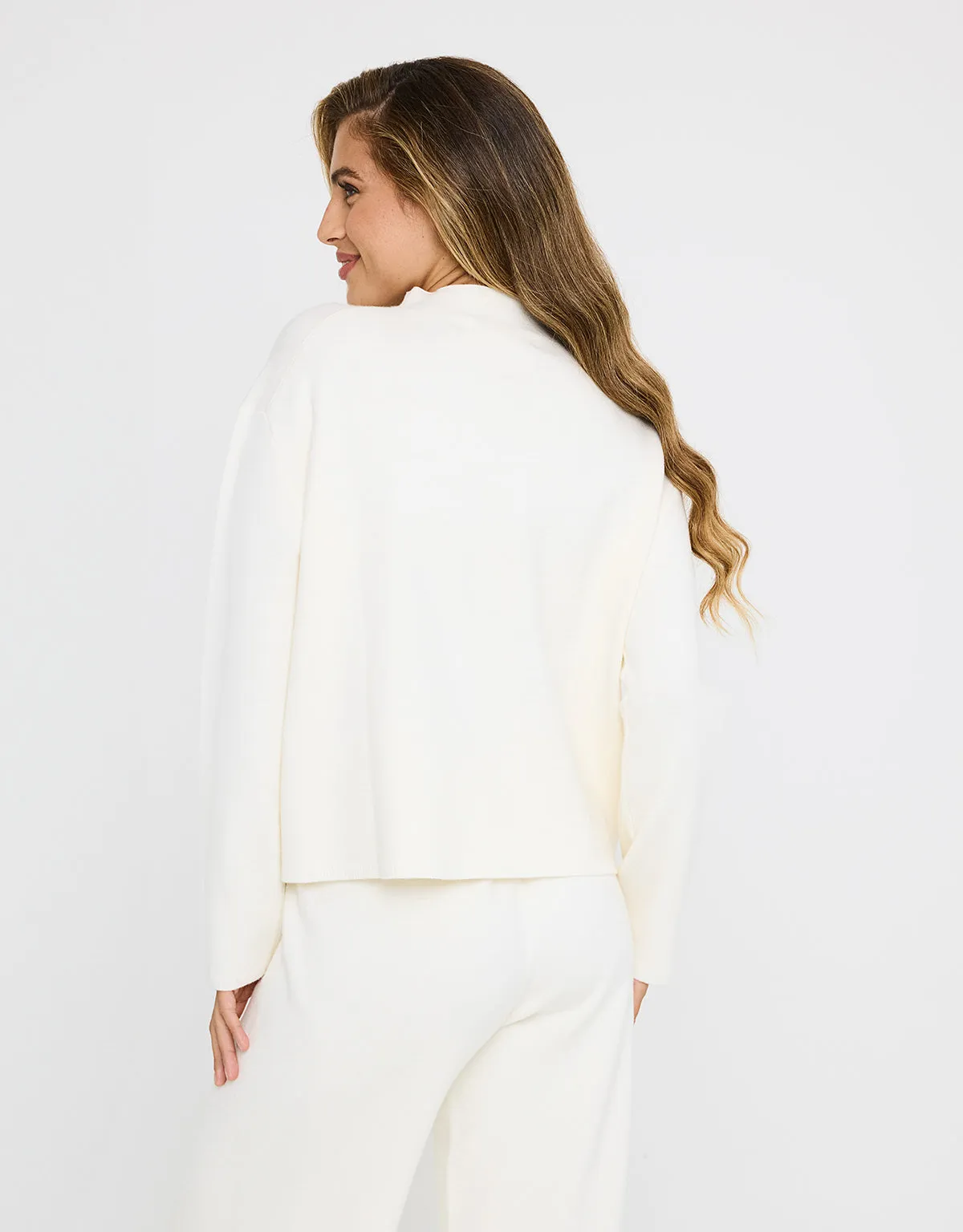 Beige Long Sleeve Sweater - Hariki