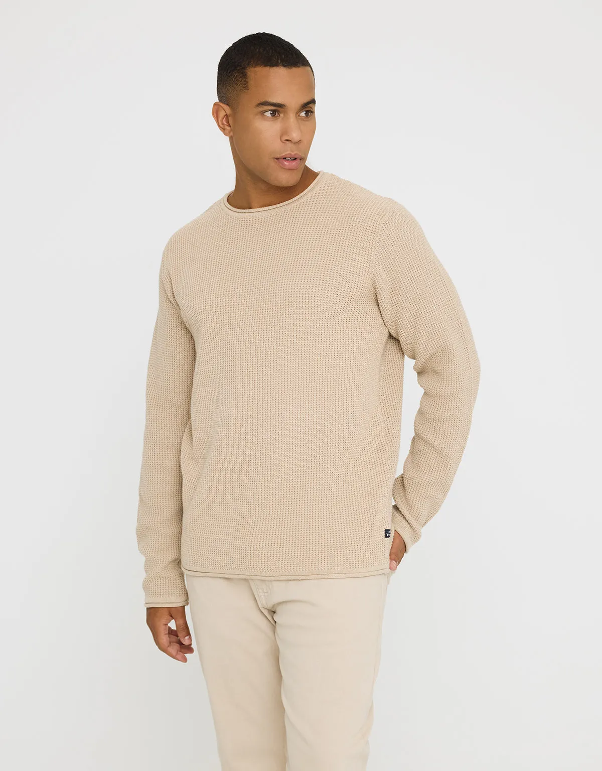 Beige Long Sleeve Sweater - Tissing