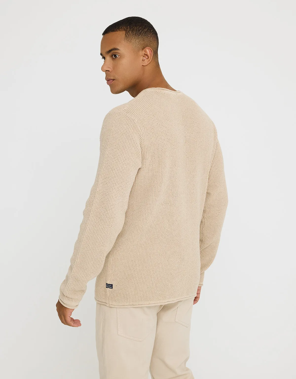 Beige Long Sleeve Sweater - Tissing