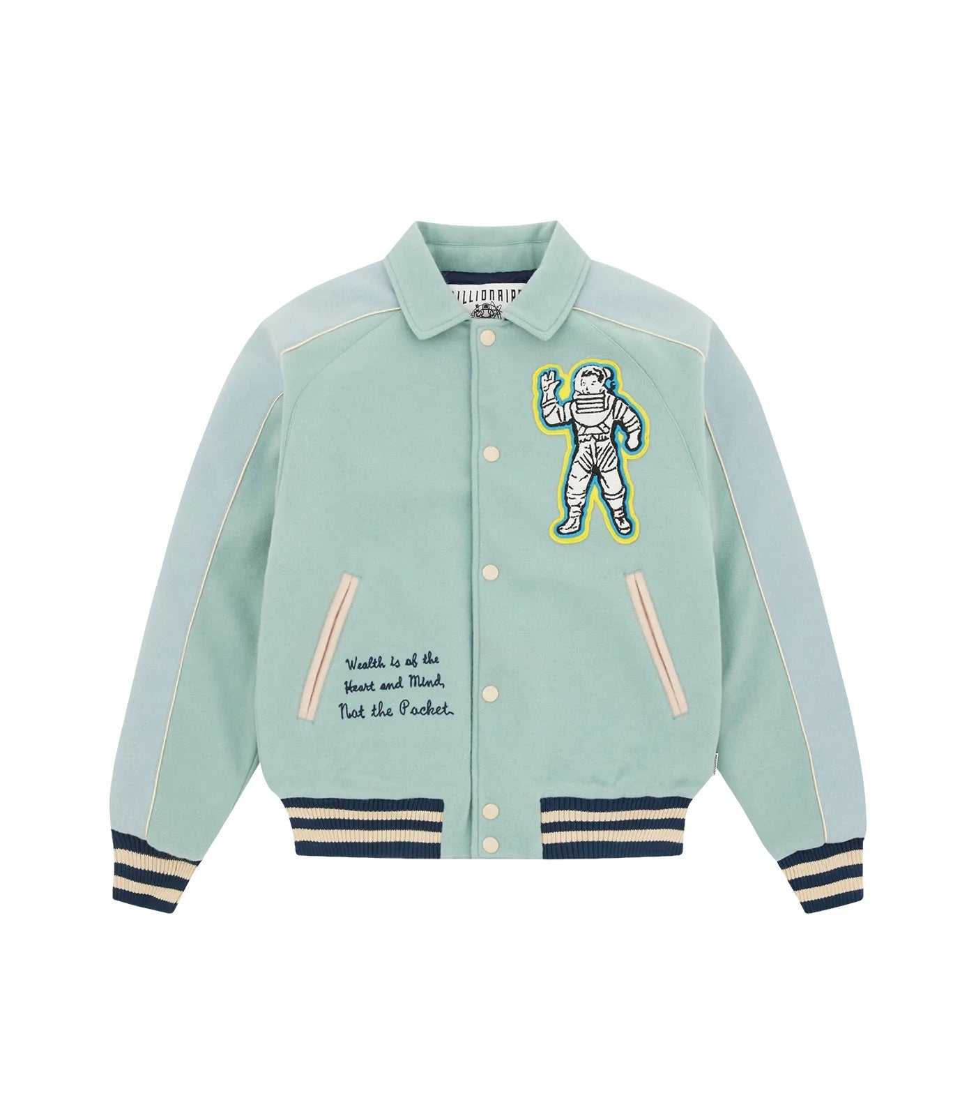 BILLIONAIRE BOYS CLUB VARSITY JACKET TEAL