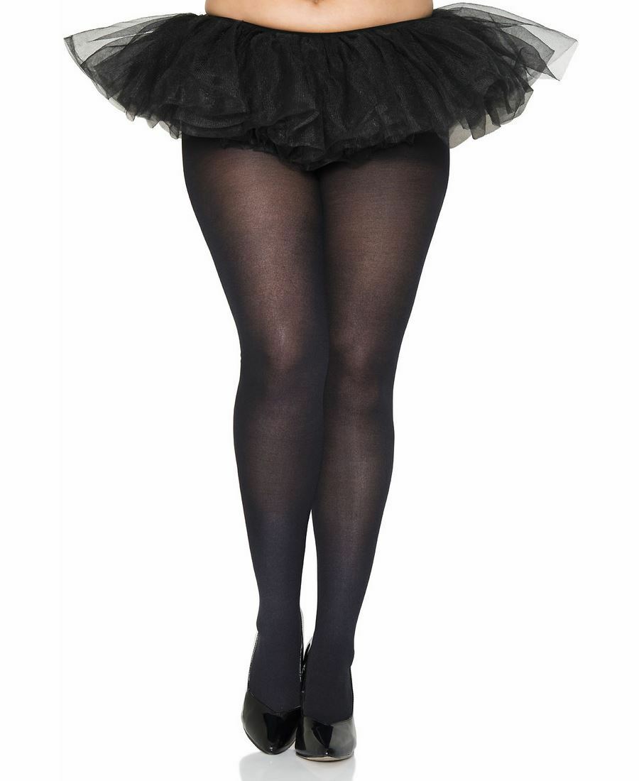 Black Plus Size Opaque Tights