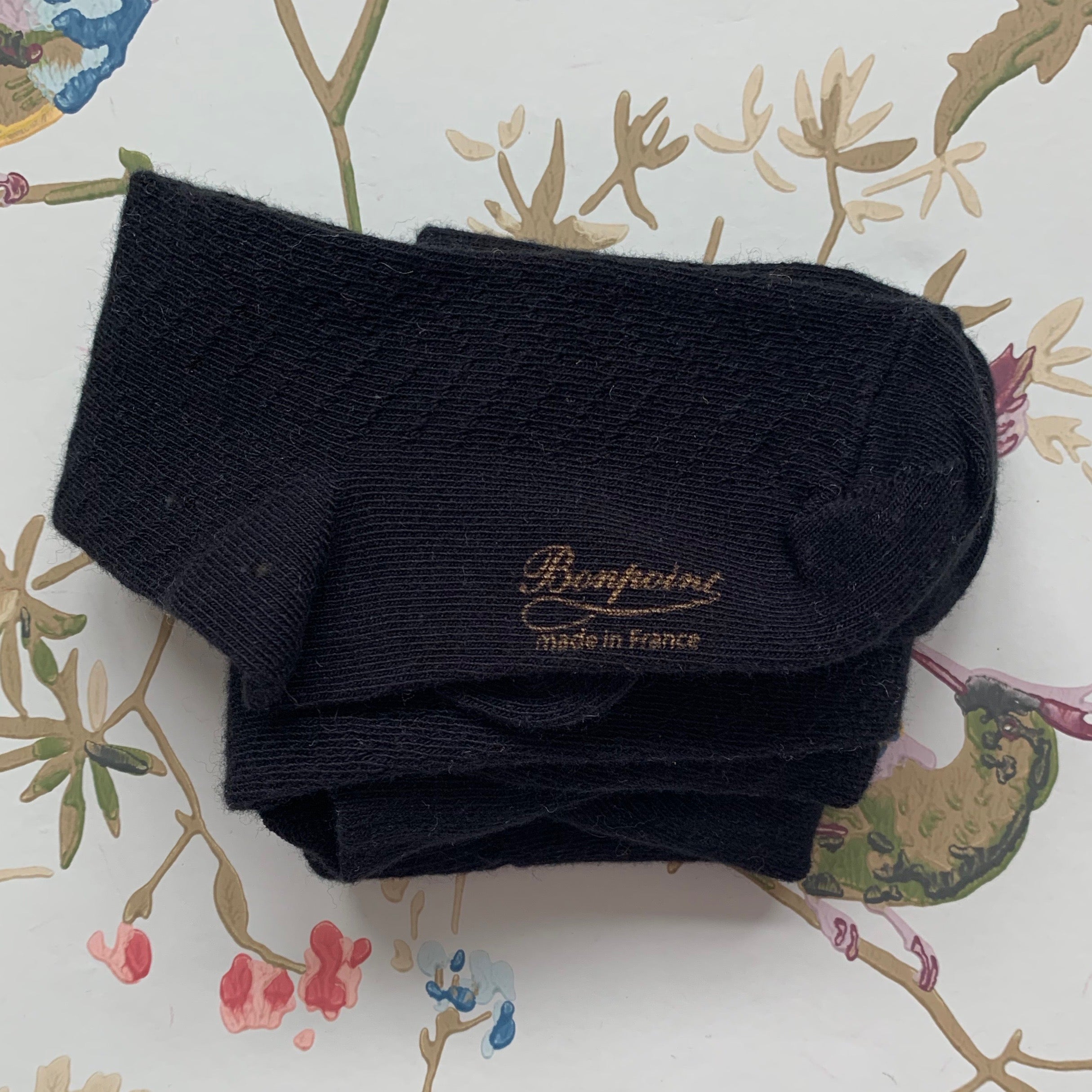 Bonpoint Black Ribbed Tights: Size 26