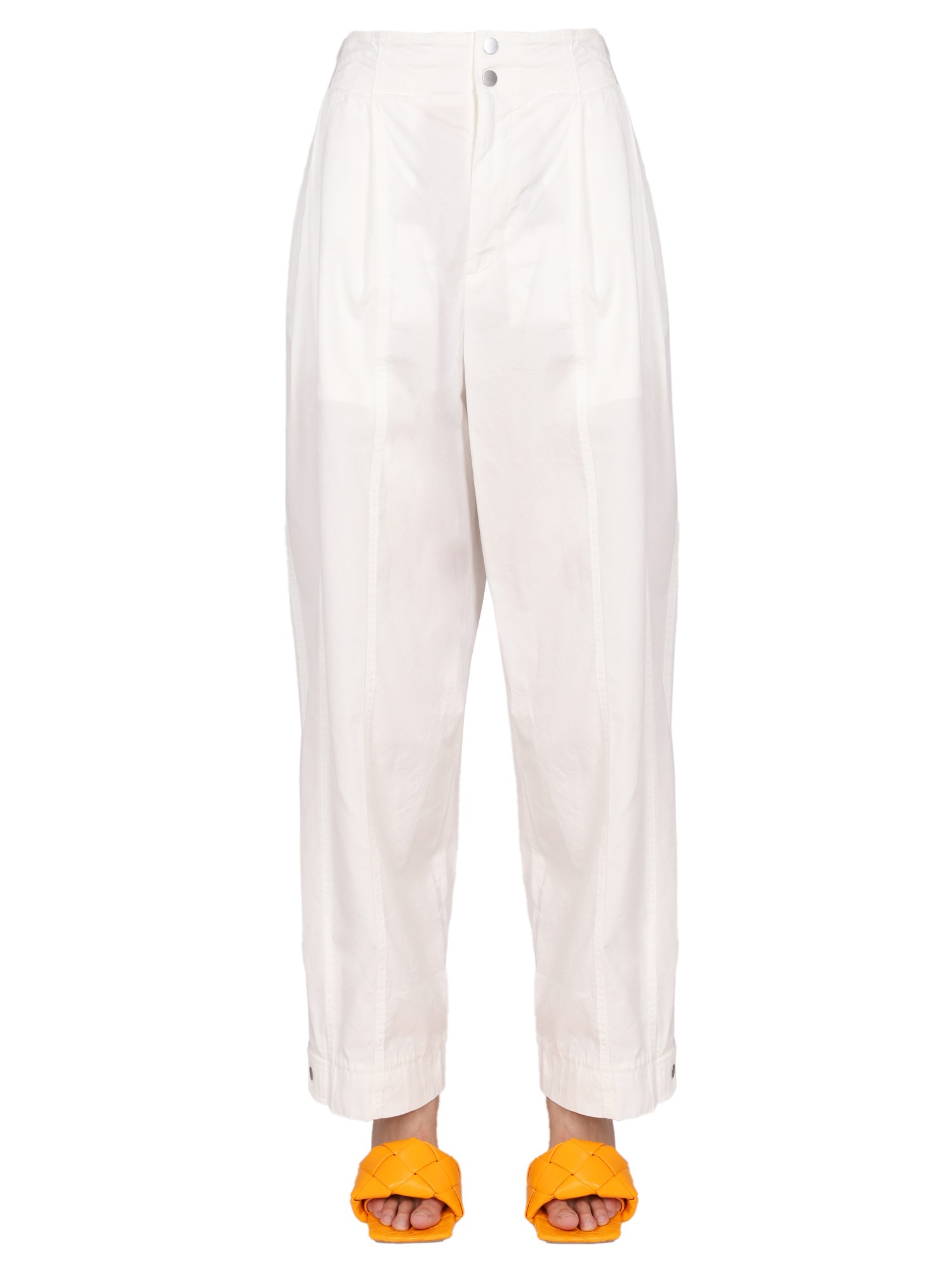 BOTTEGA VENETA    WIDE LEG COMPACT COTTON PANTS