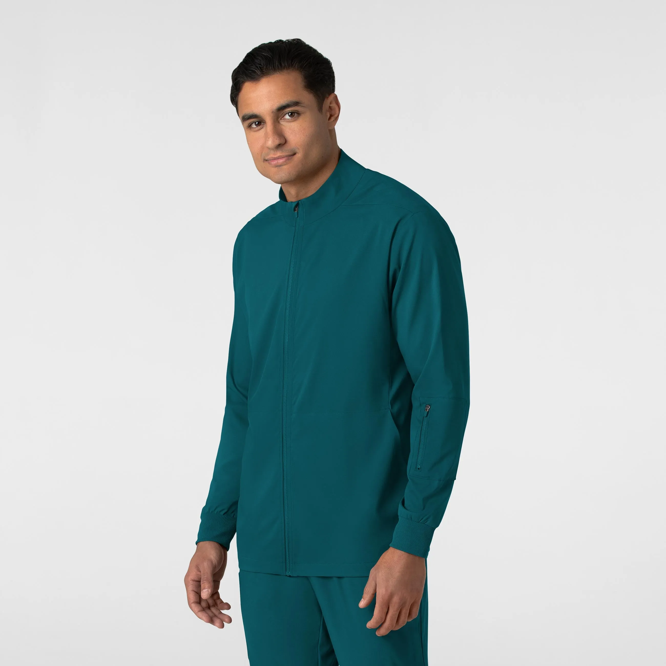 Boundless Men's Warm Up Scrub Jacket - Caribbean