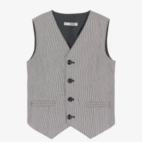 Boys Blue Pinstripe Waistcoat