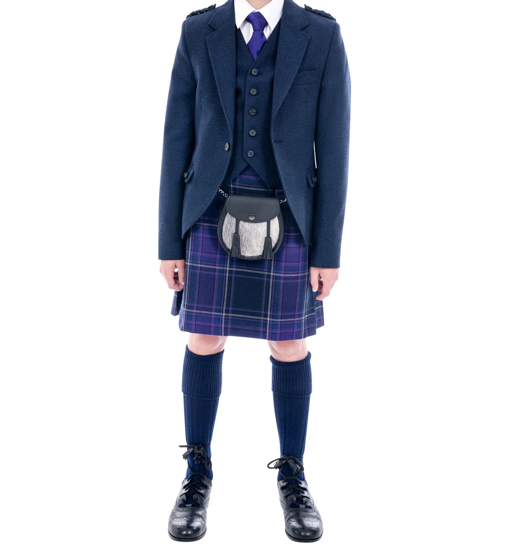 Boys Navy Crail Jacket & Waistcoat (Ex-Hire)