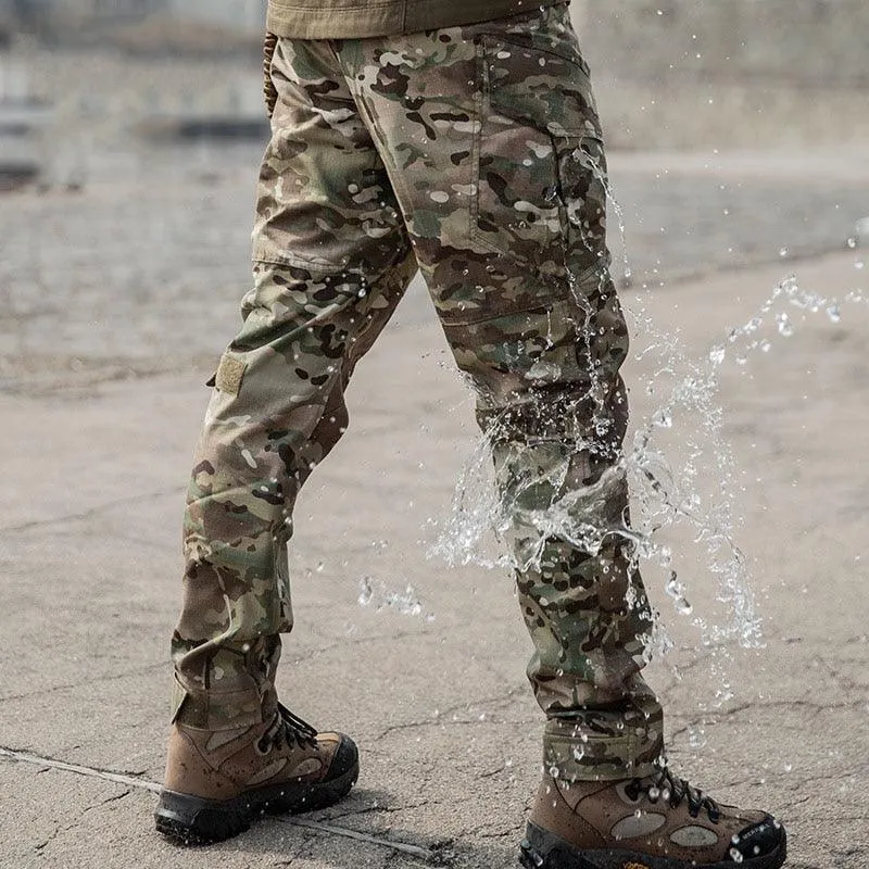 Camouflage Military Pants - Multi-Pocket Tactical Combat Army Wear