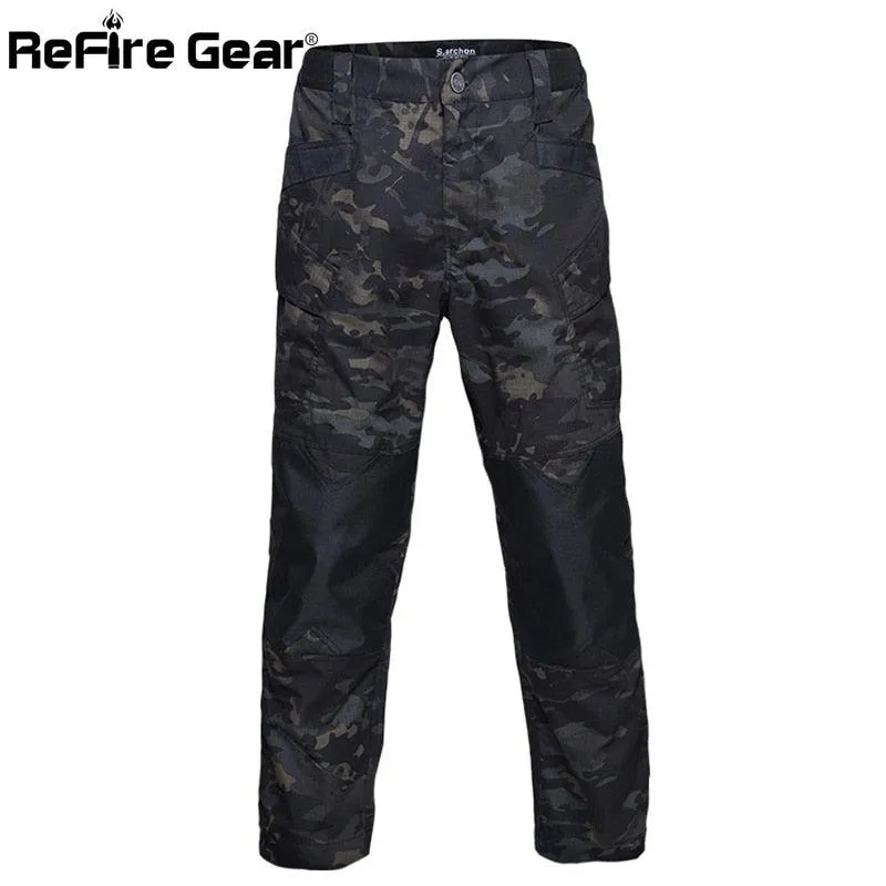 Camouflage Military Pants - Multi-Pocket Tactical Combat Army Wear