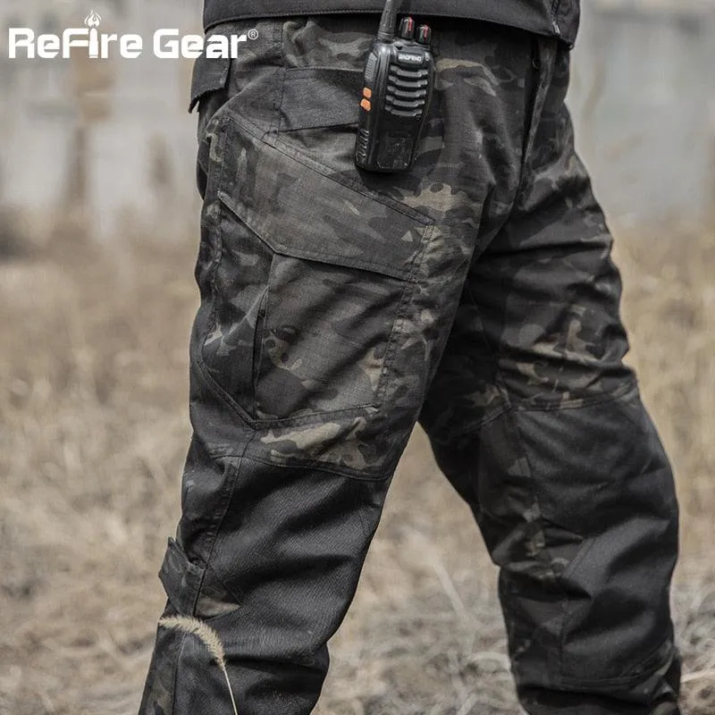 Camouflage Military Pants - Multi-Pocket Tactical Combat Army Wear