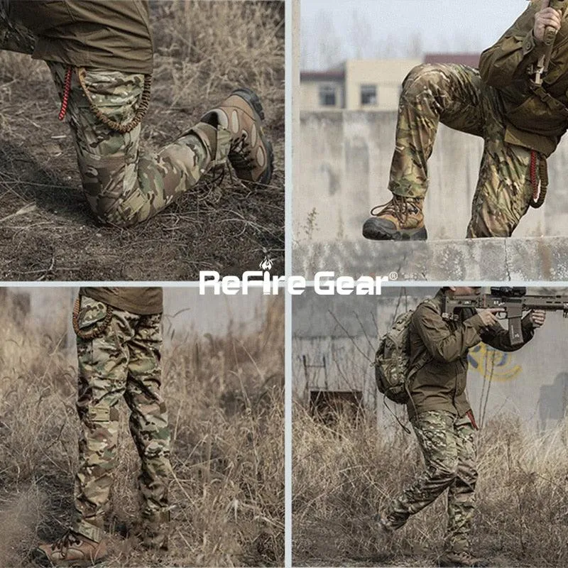 Camouflage Military Pants - Multi-Pocket Tactical Combat Army Wear