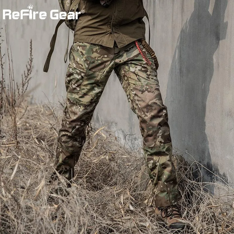 Camouflage Military Pants - Multi-Pocket Tactical Combat Army Wear