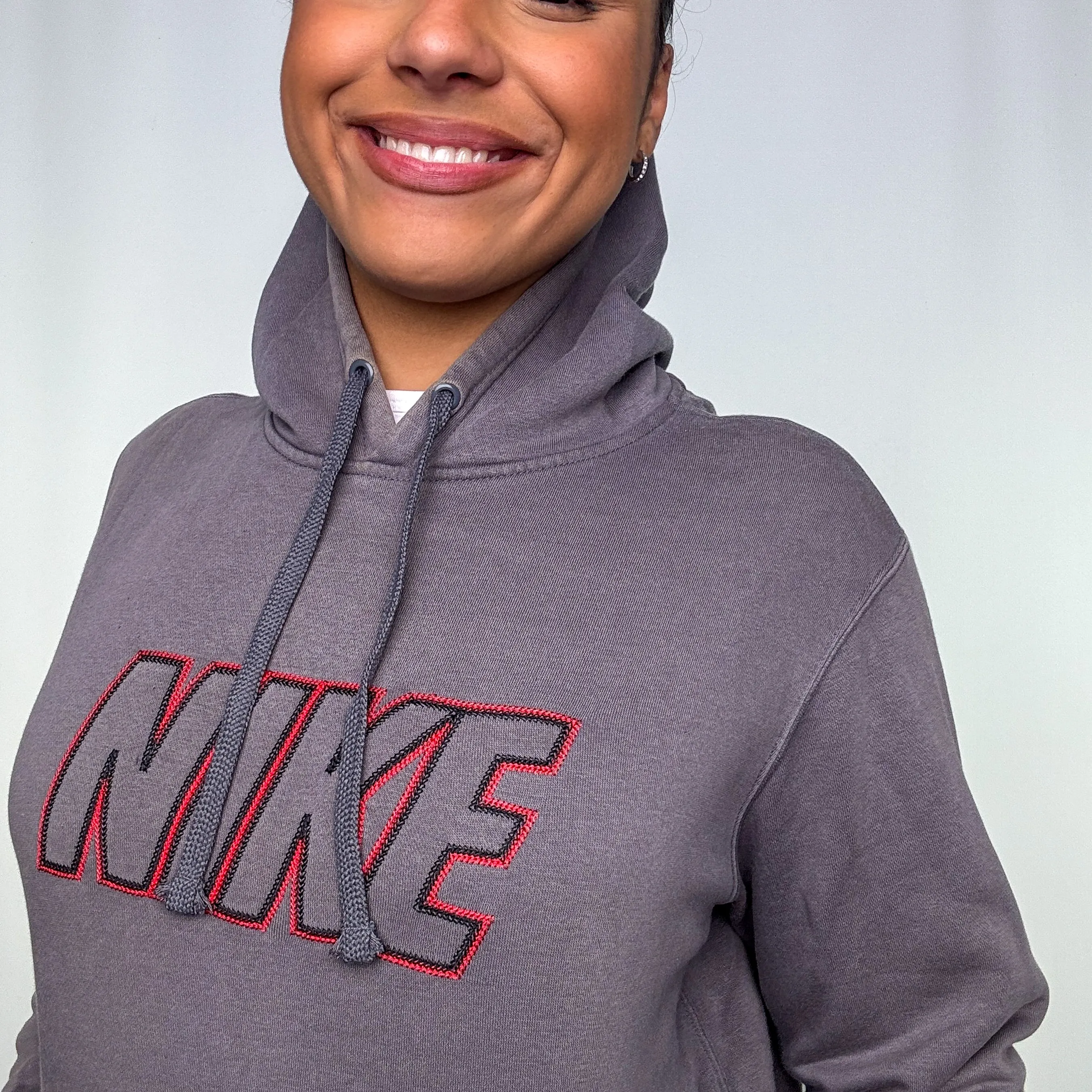 Charcoal Grey y2ks Nike Hoodie (M)