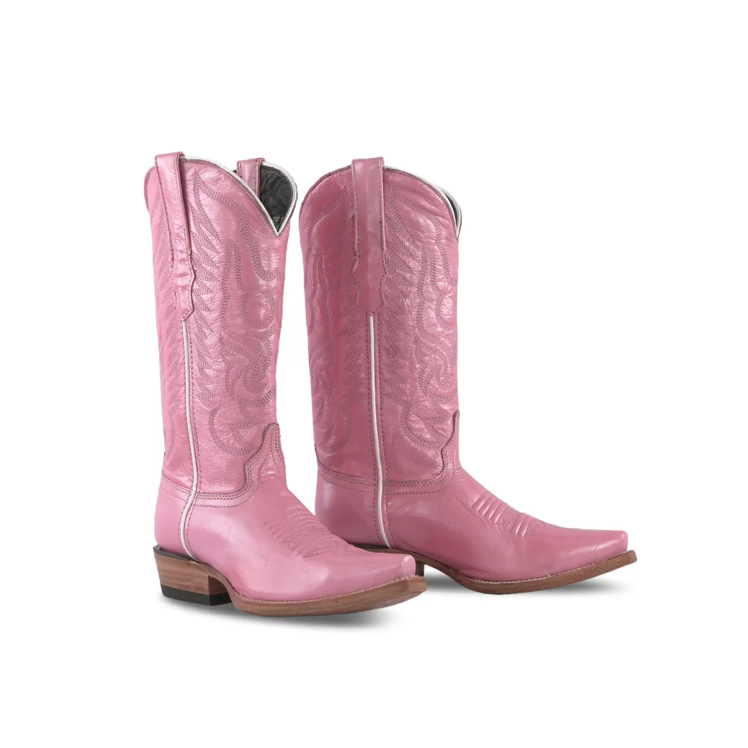 Country Womens Western Boot Nacar Pastel Pink Retro E811