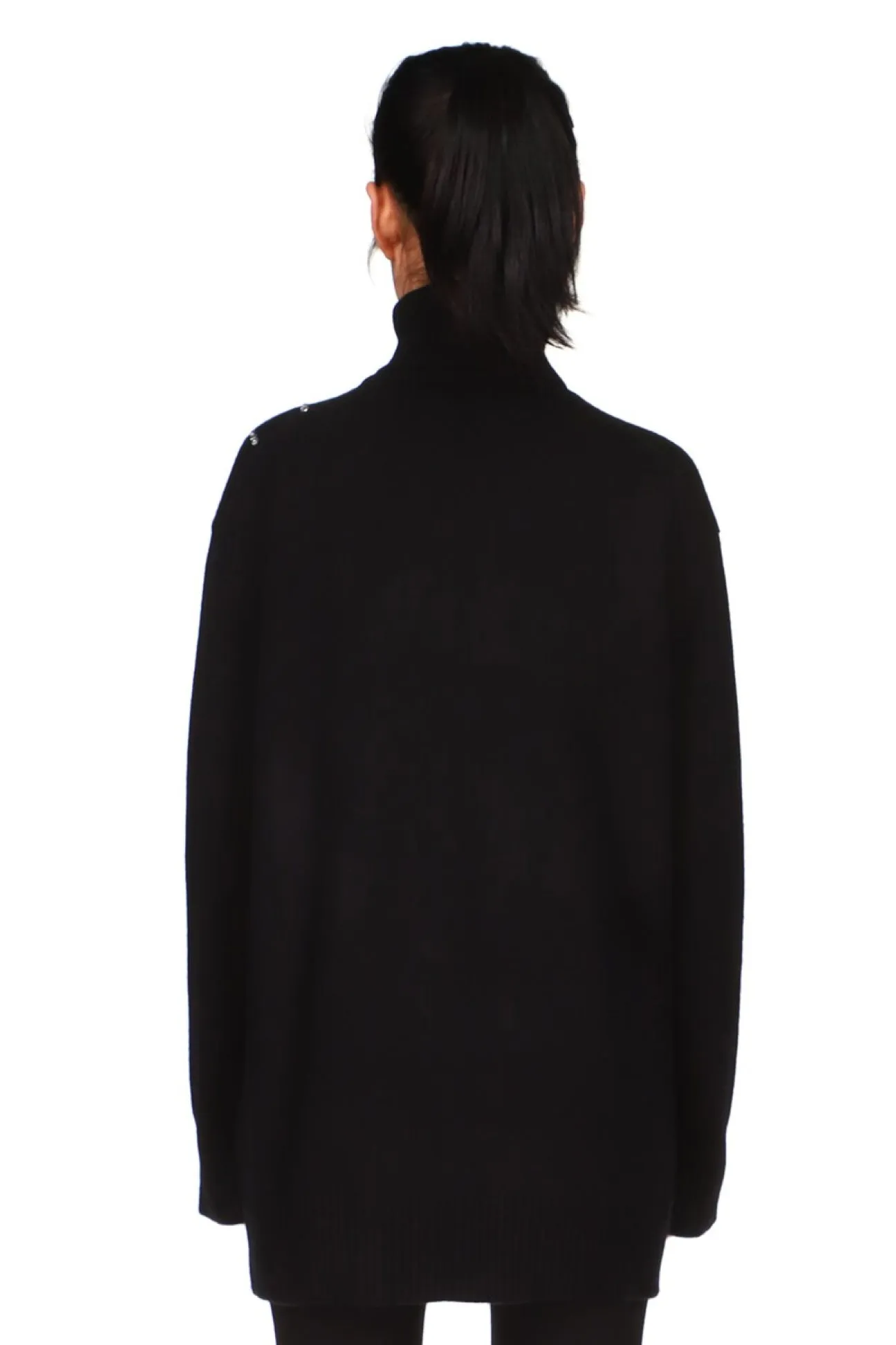 CRYSTAL 'BONDAGE' CASHMERE TURTLENECK SWEATER