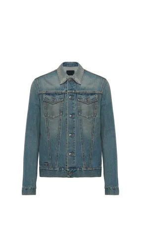 Denim Blouson Jacket - Light Blue