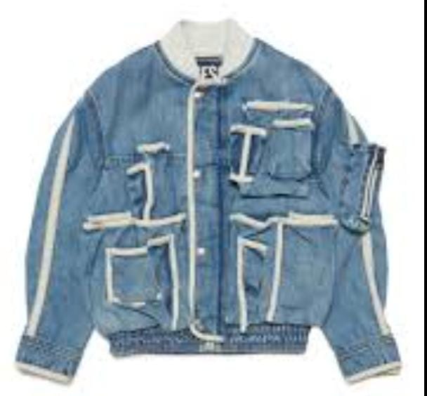 Diesel Jacket White Ropes Denim