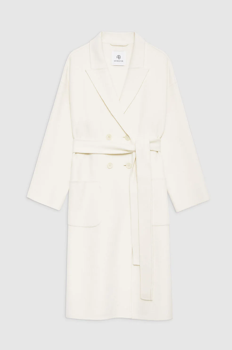 Dylan Coat - Ivory Cashmere Blend