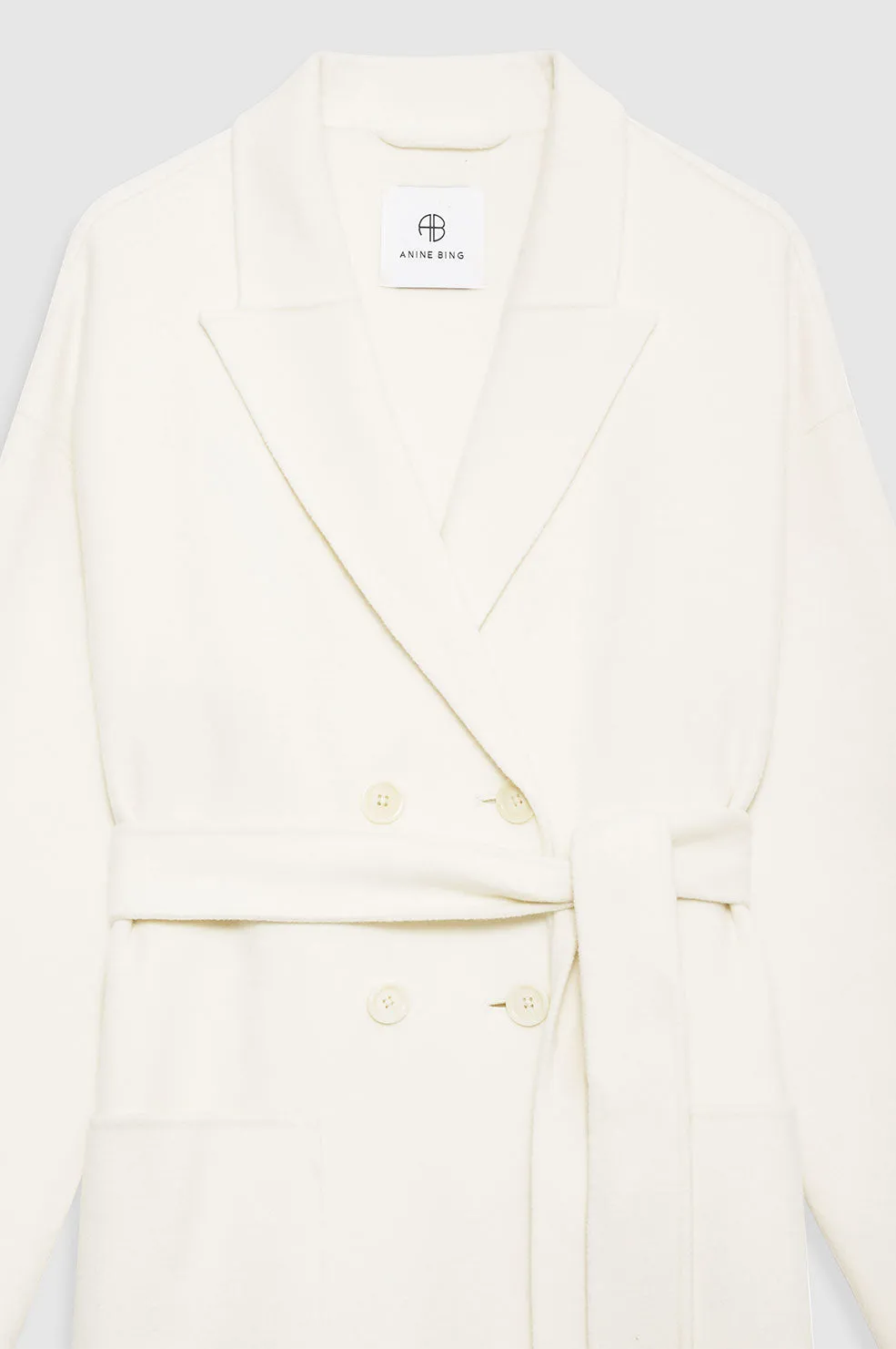 Dylan Coat - Ivory Cashmere Blend