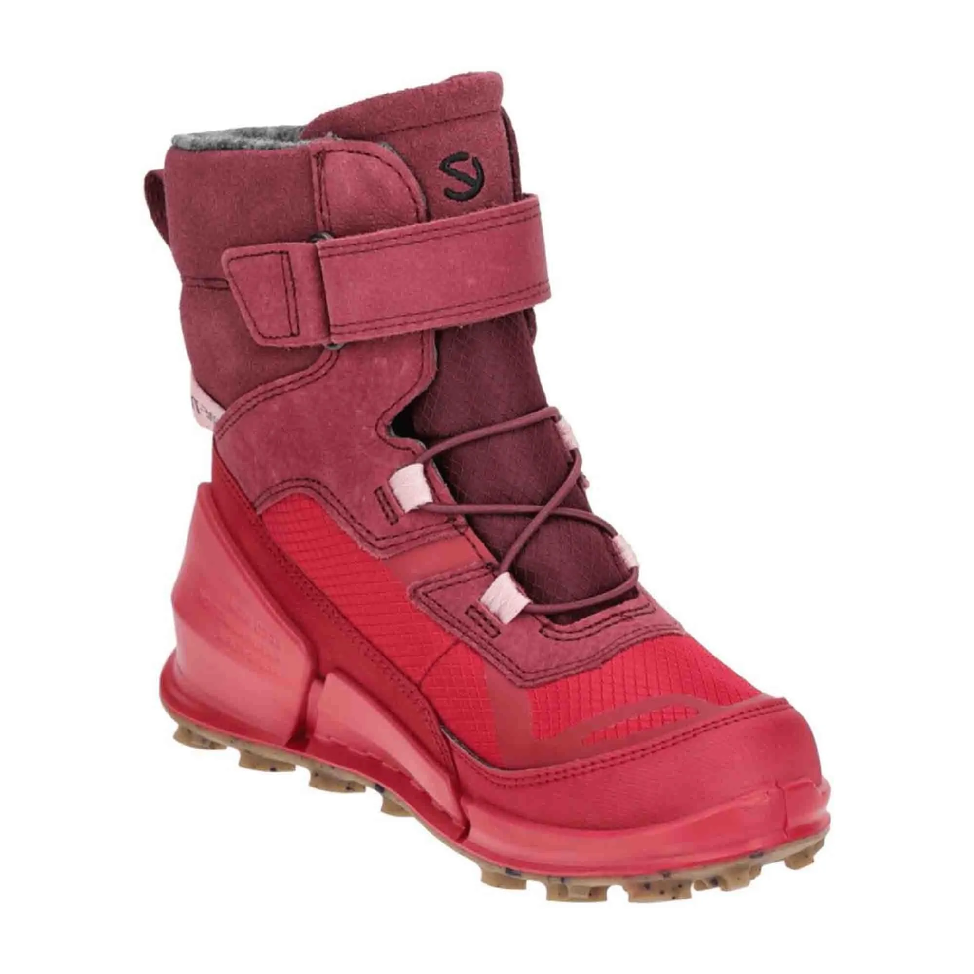 Ecco Biom Kids Boots - Waterproof Gore-Tex Red Winter Boots for Children 711212