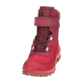 Ecco Biom Kids Boots - Waterproof Gore-Tex Red Winter Boots for Children 711212