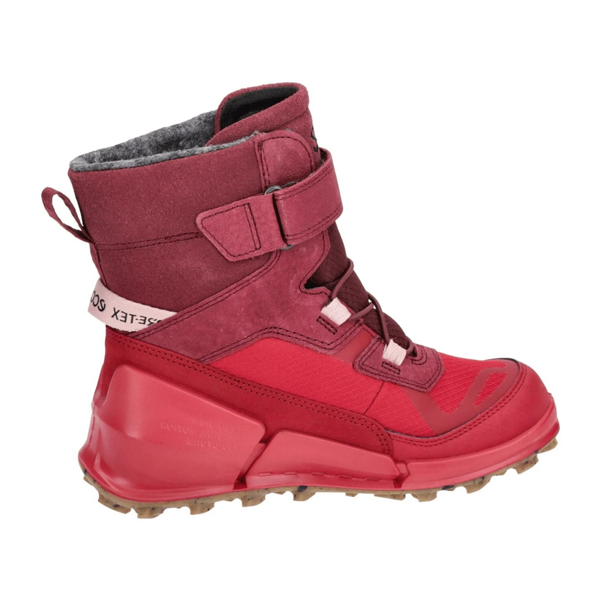 Ecco Biom Kids Boots - Waterproof Gore-Tex Red Winter Boots for Children 711212