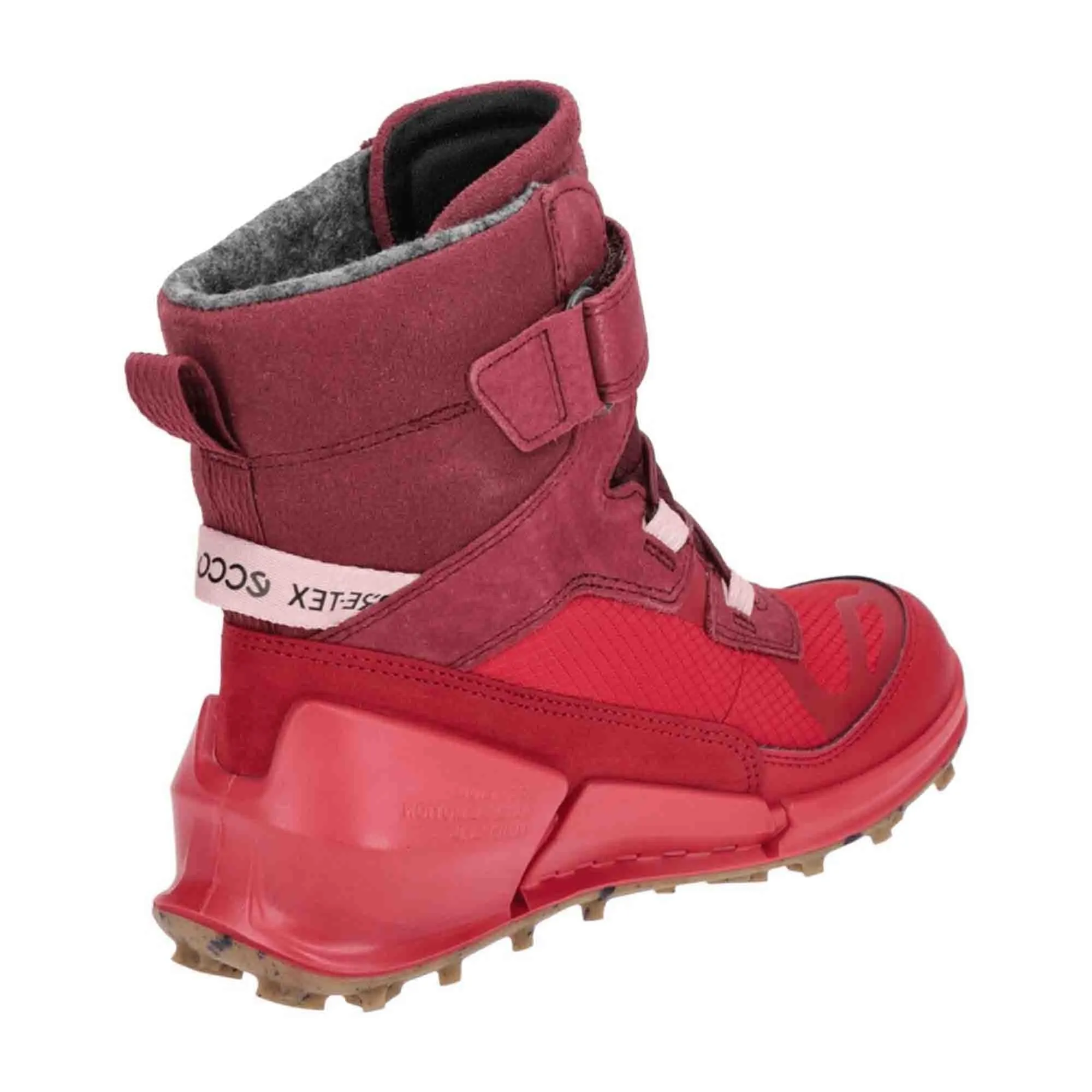 Ecco Biom Kids Boots - Waterproof Gore-Tex Red Winter Boots for Children 711212