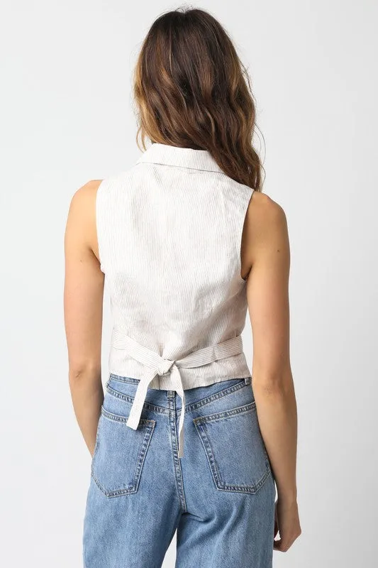 Ellen Linen Mini Vest