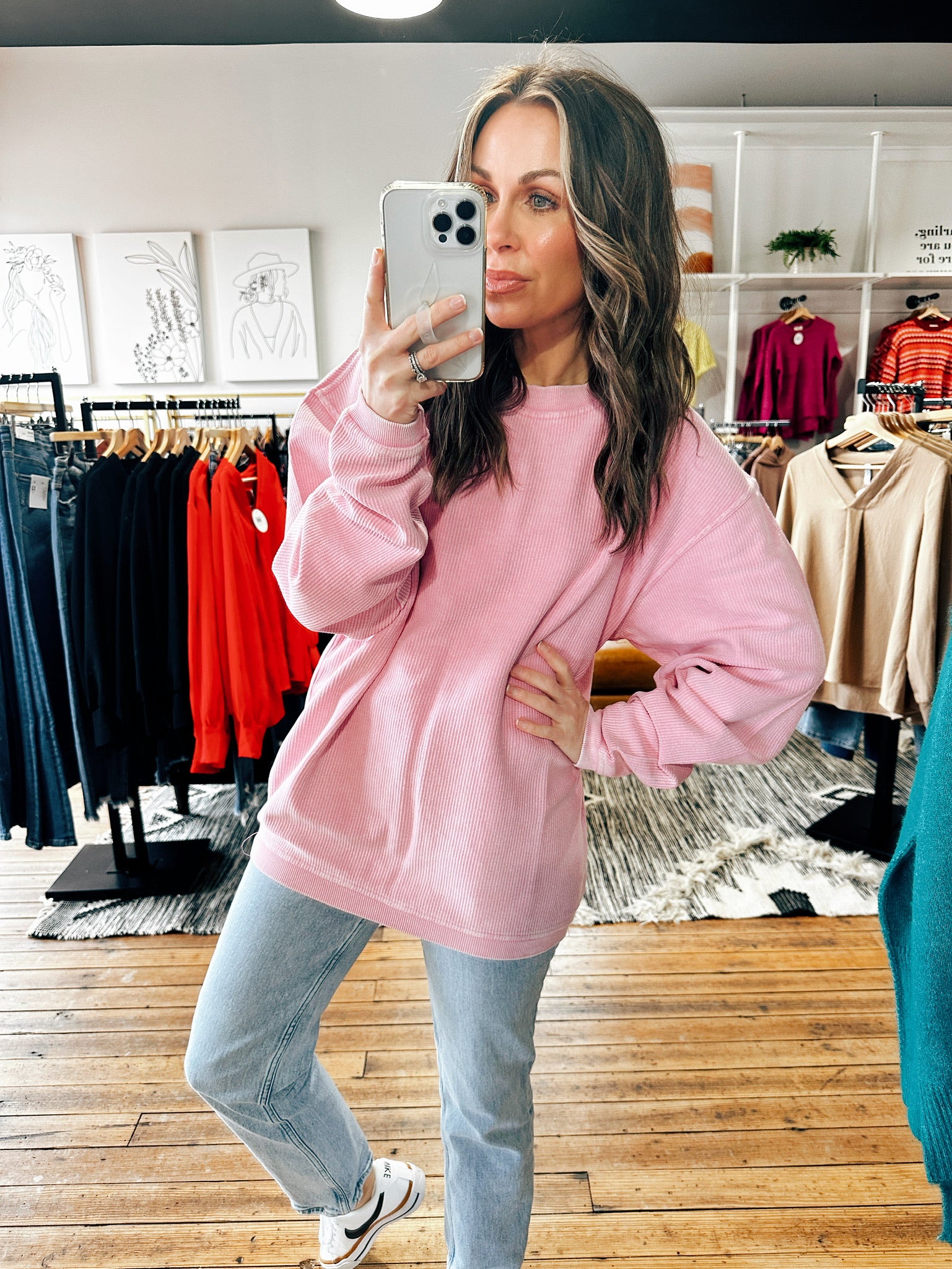 Essential Luxe Corded Sweatshirt-5 Colors