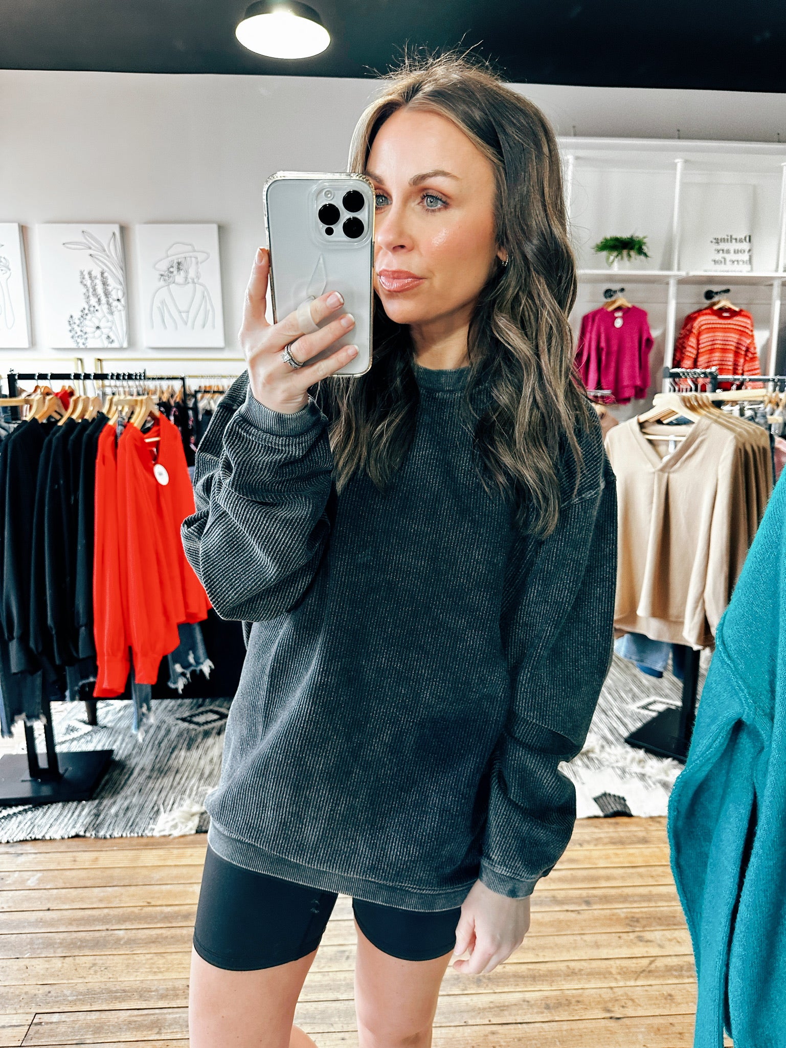 Essential Luxe Corded Sweatshirt-5 Colors