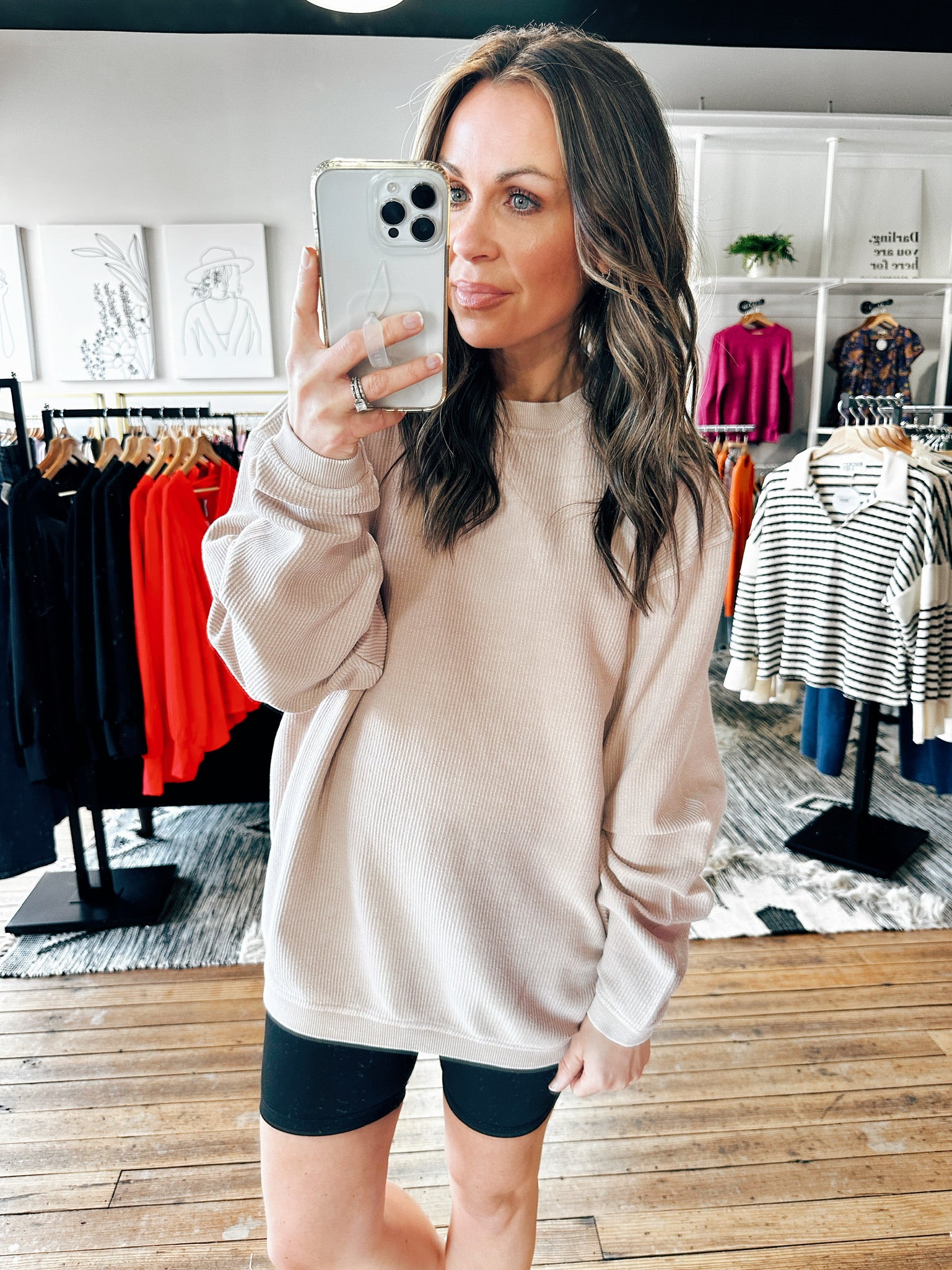 Essential Luxe Corded Sweatshirt- 7 Colors