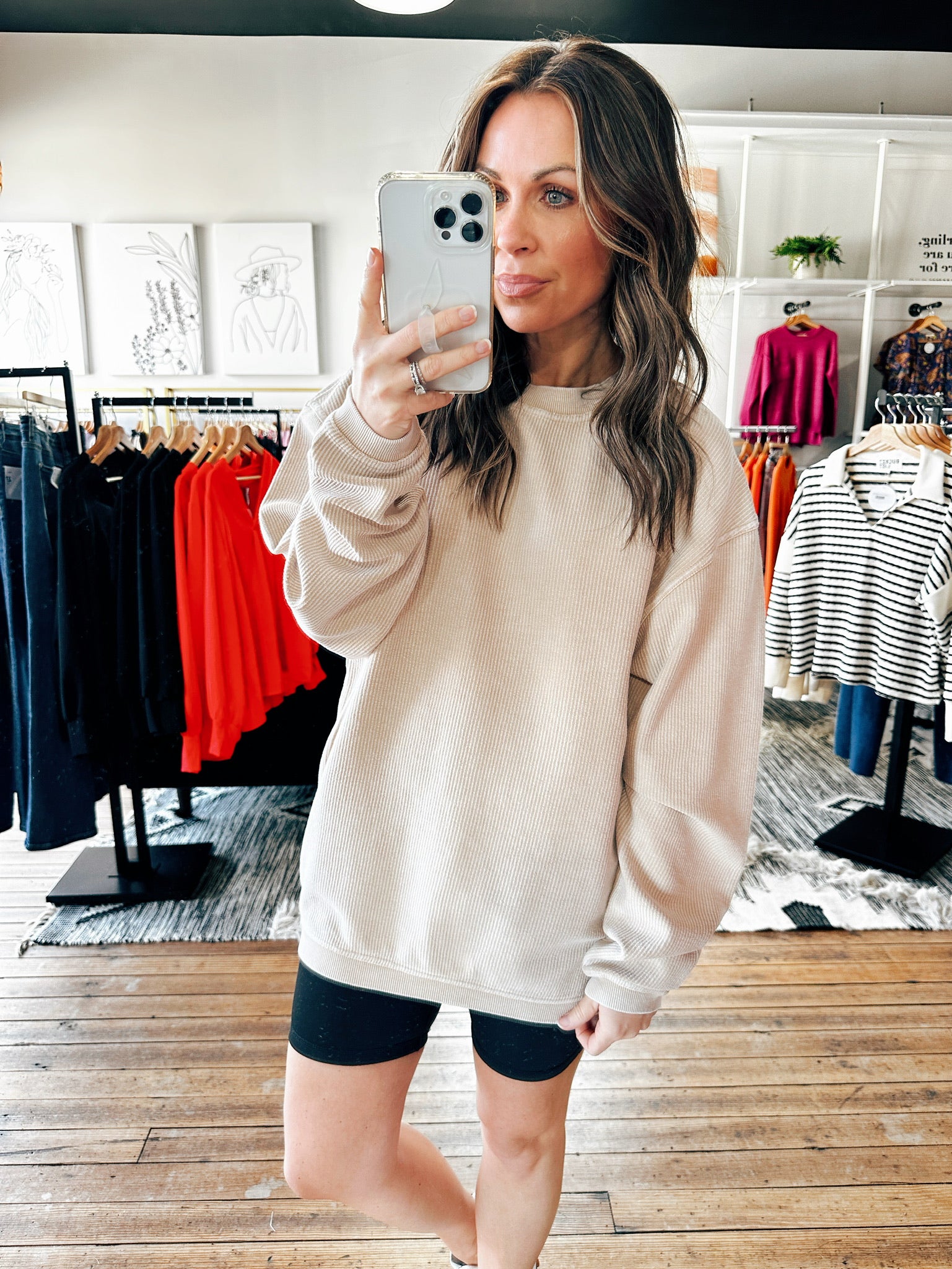 Essential Luxe Corded Sweatshirt- 7 Colors