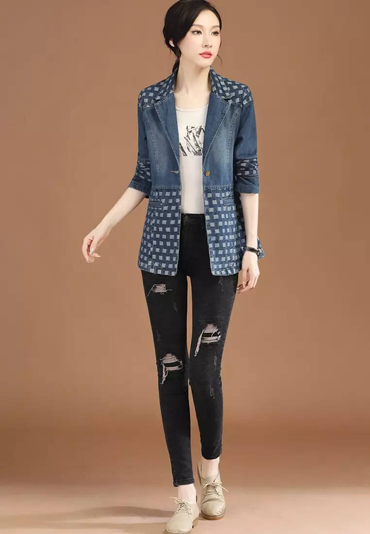 Fashion Lapel Denim Jacket