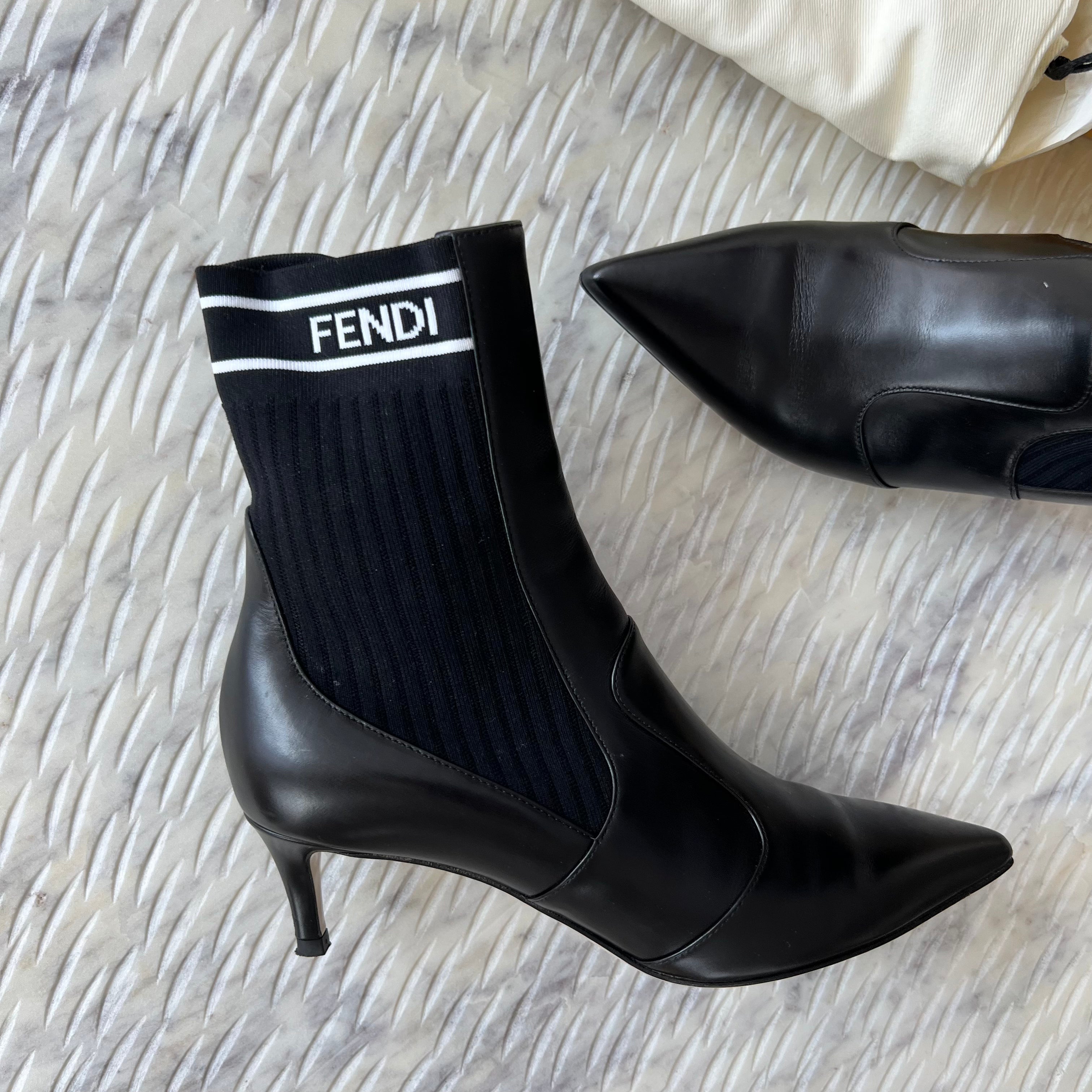 Fendi Tronchotto Ankle Boots