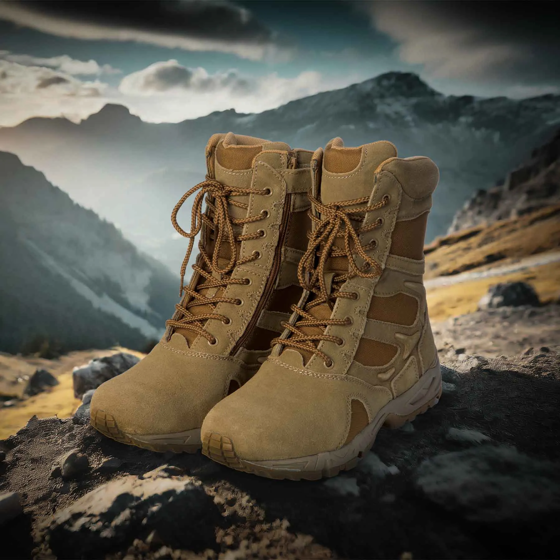 Forced Entry Deployment Boots With Side Zipper