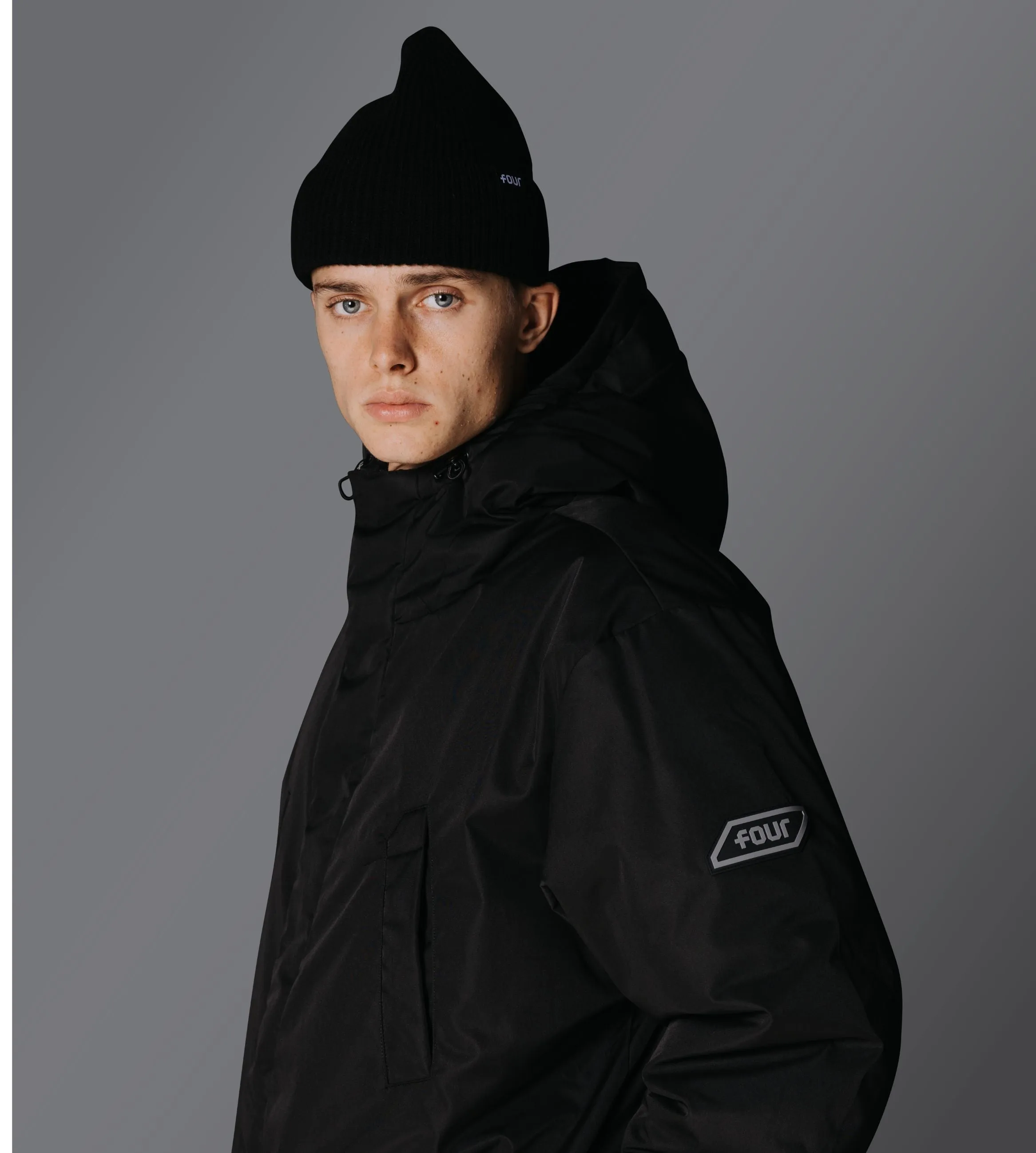 FOUR    Padded Parka Black