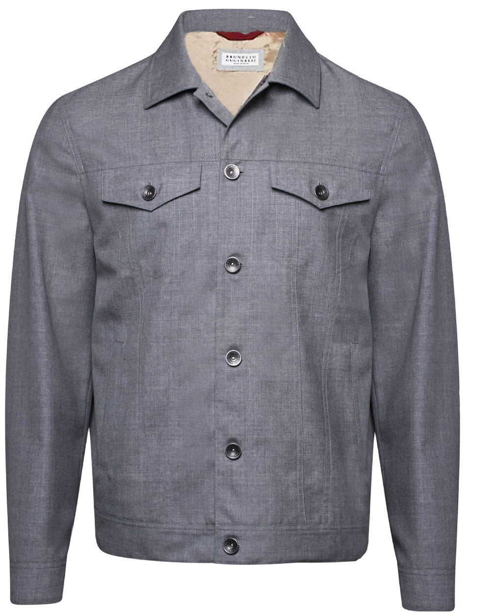 Four Pocket Grey Denim Jacket